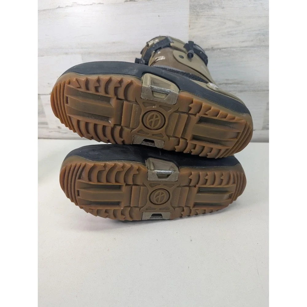 Marker Step-In Snowboard Boots Mens 10 US 43 EU Brown Lace Up Straps Step In
